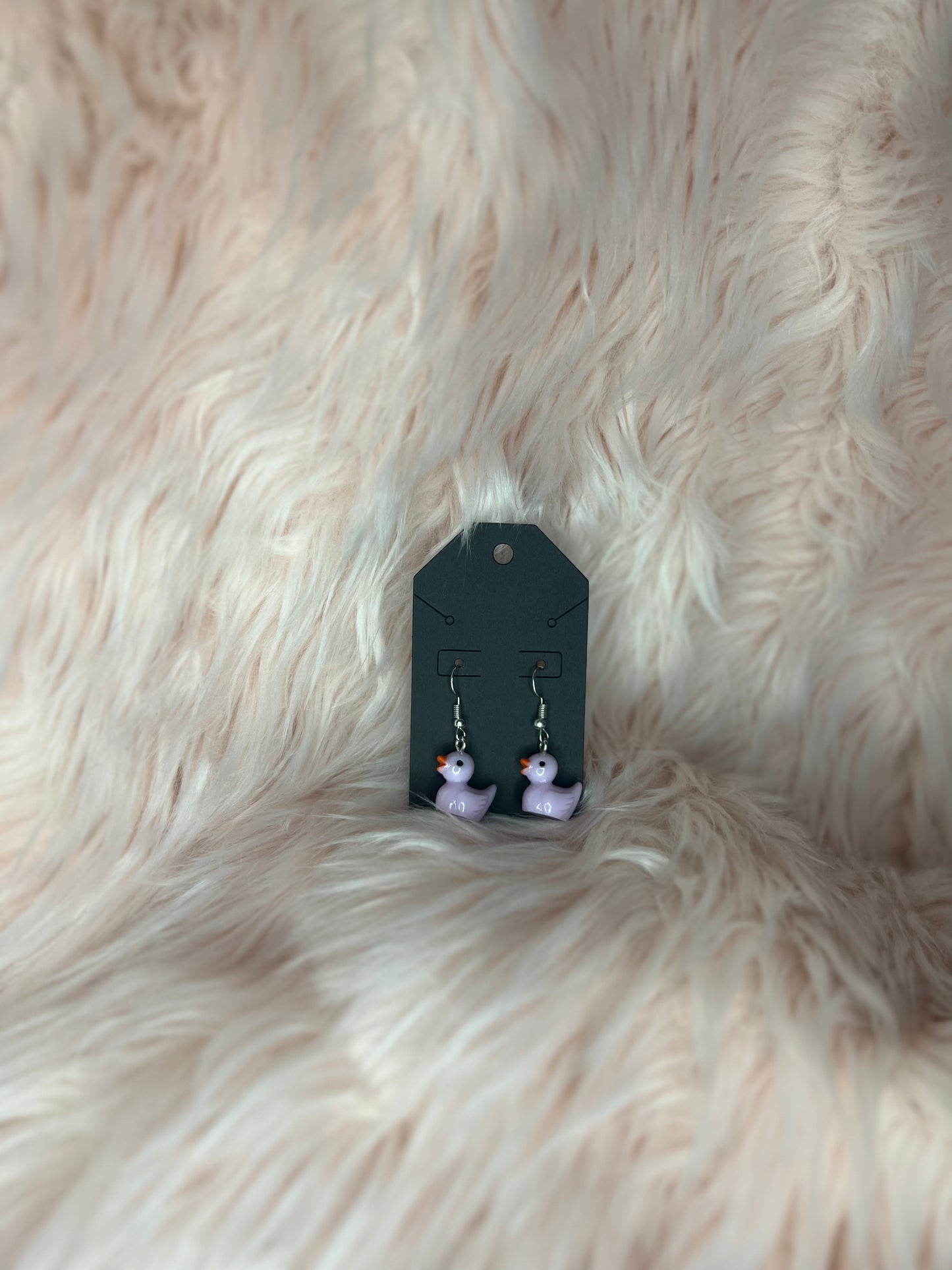 Purple Duck Earrings