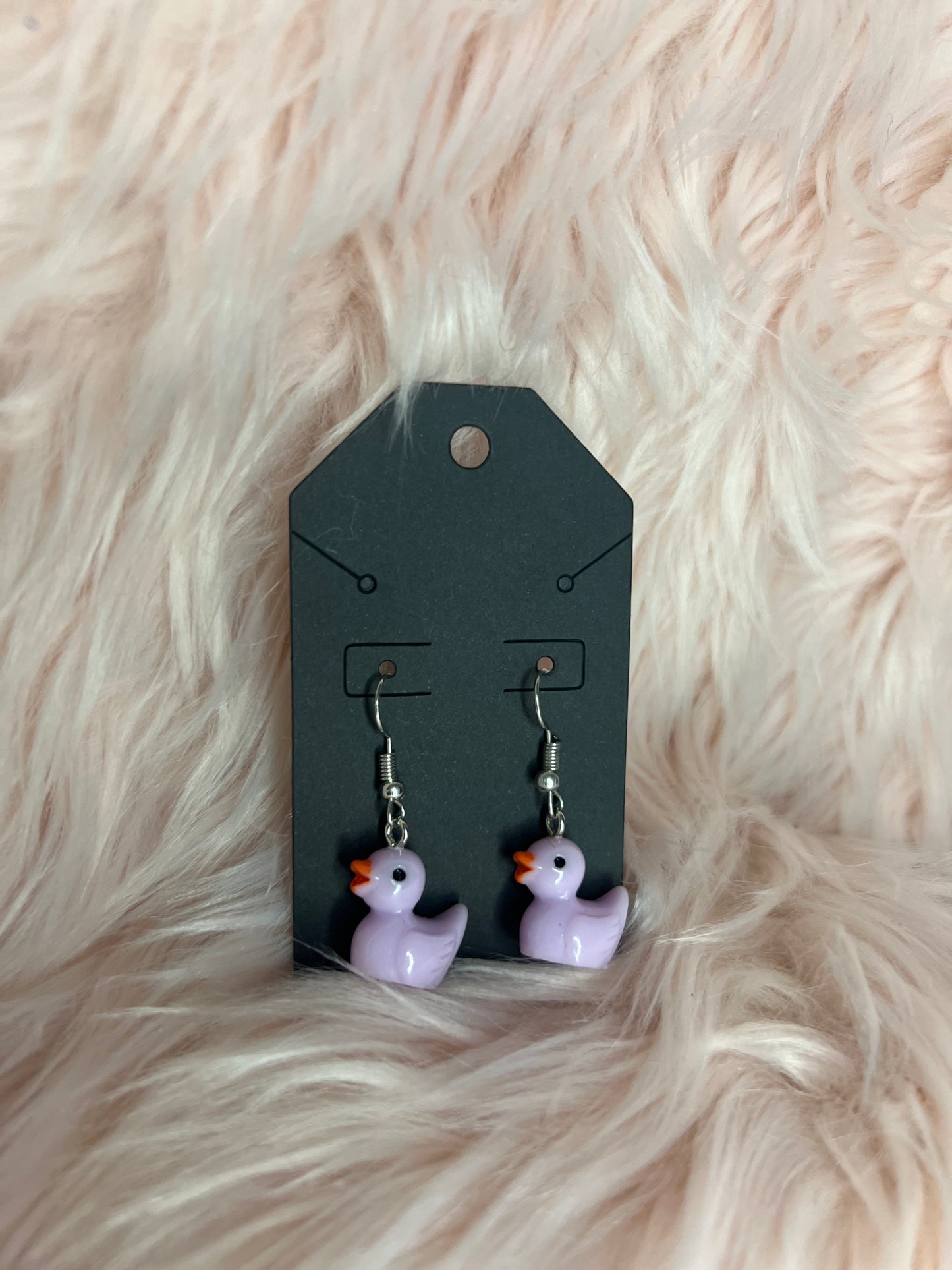Purple Duck Earrings