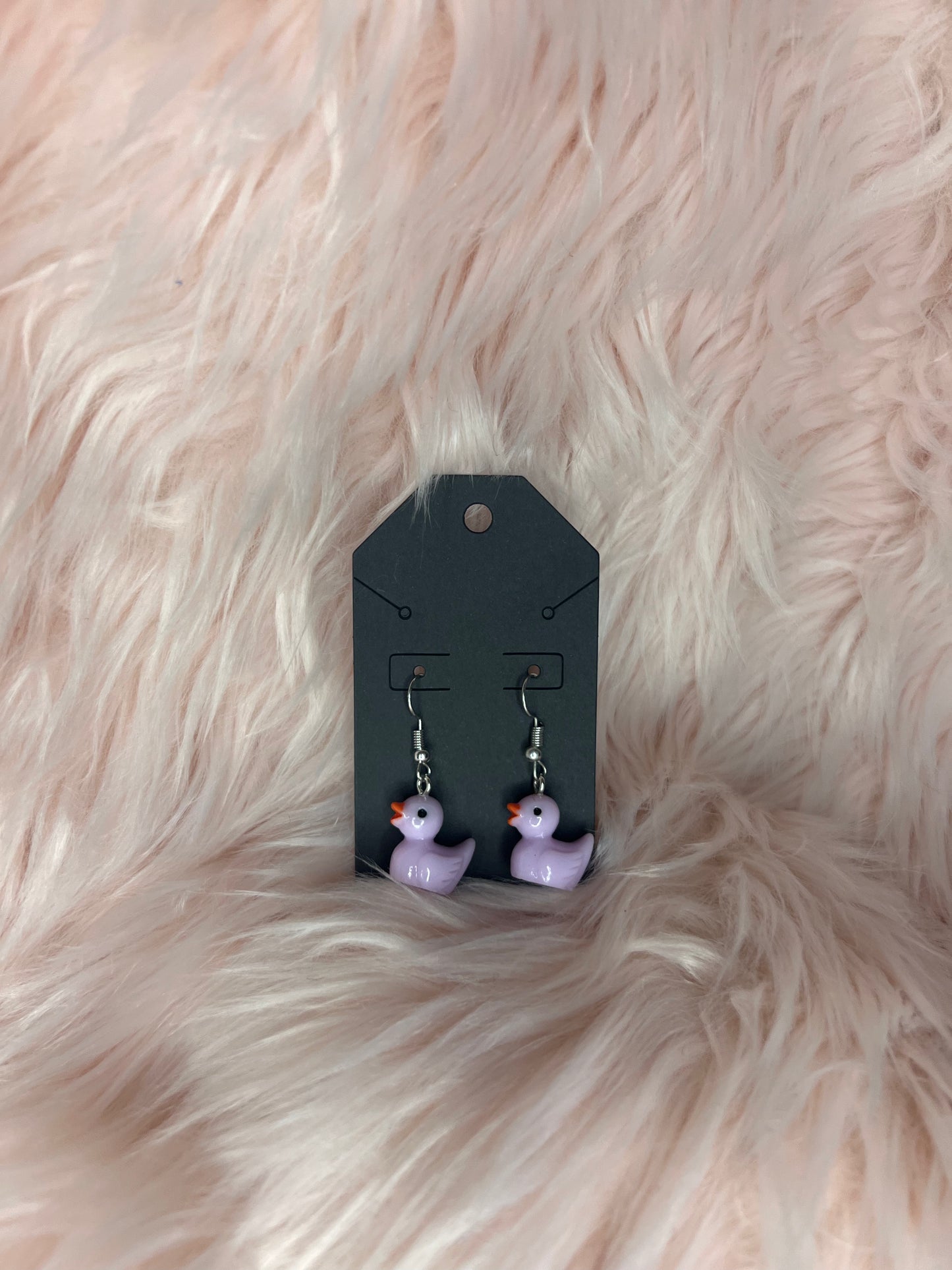 Purple Duck Earrings